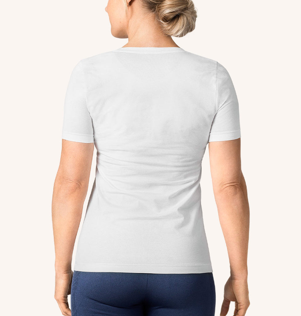 posture cotton t-shirt white back